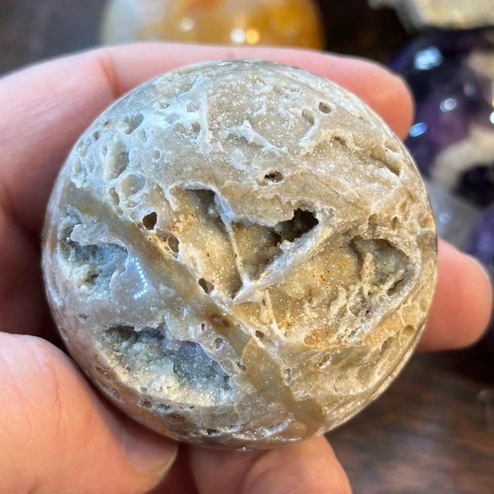 🌸SALE🌸 Sphalerite Crystal Sphere With Sparkles!